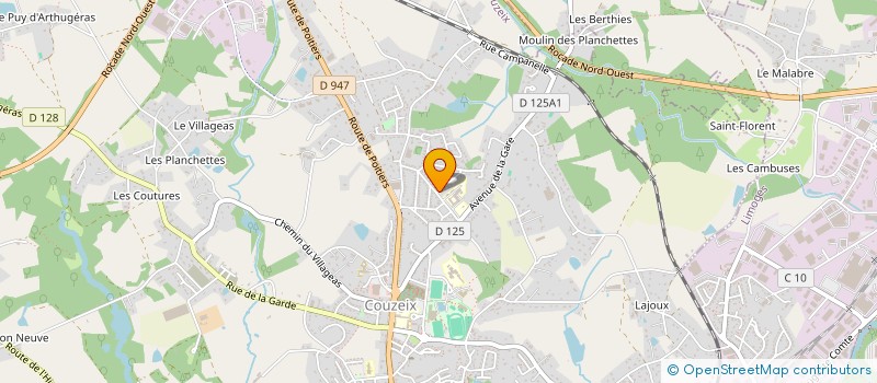 localisation de l'entreprise SCI DU PETIT LIMOGES à COUZEIX