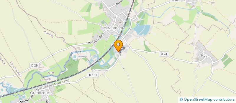 localisation de l'entreprise SCI DU PETIT MARAIS  MIRAUMONT