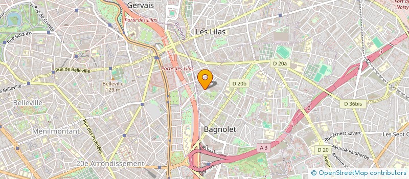 localisation de l'entreprise SCI DU PETIT MAUZE à BAGNOLET