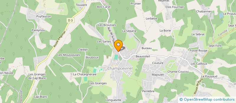 localisation de l'entreprise SCI DU PETIT PRE  CHAMPCEVINEL