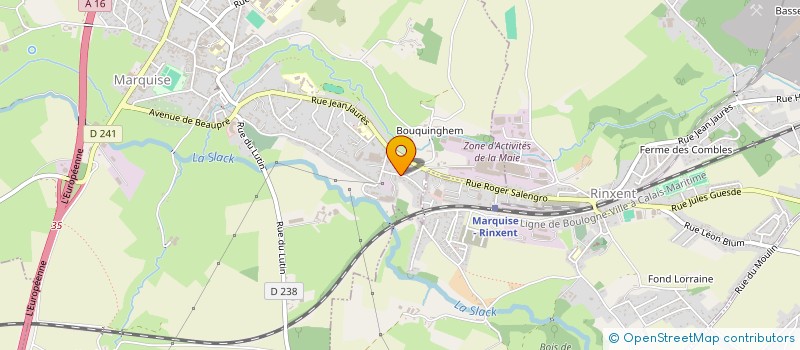 localisation de l'entreprise SCI DU PETIT TRAIN  MARQUISE