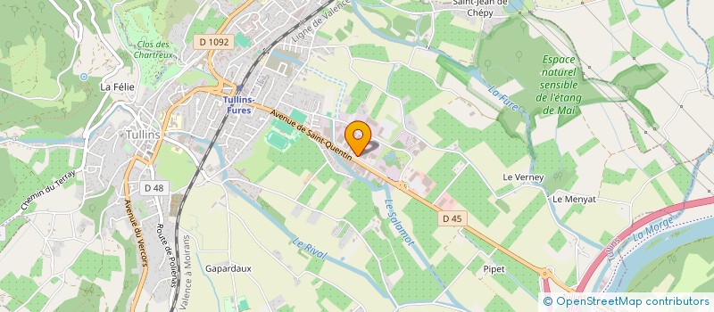 localisation de l'entreprise SCI DU PEURAS  TULLINS