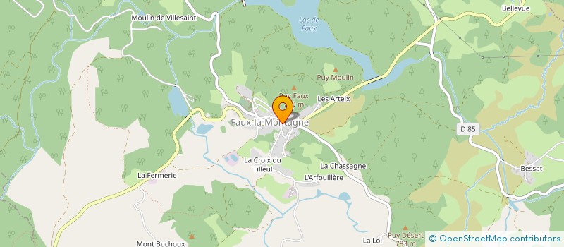 localisation de l'entreprise SCI DU PEUX DE L'ETANG à FAUX-LA-MONTAGNE