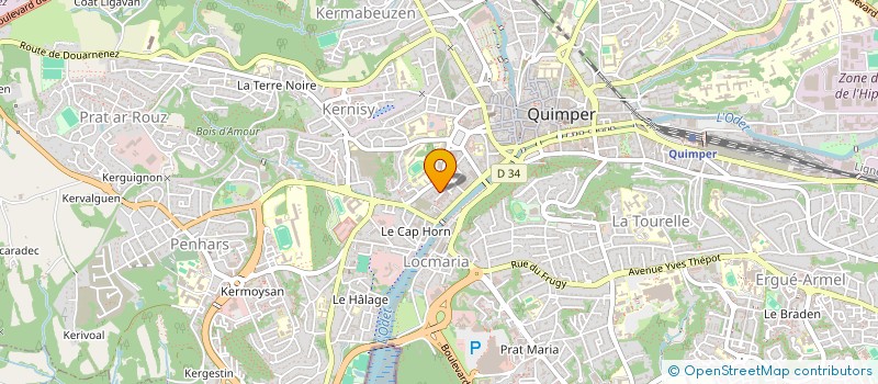 localisation de l'entreprise SCI DU PICHERY à QUIMPER