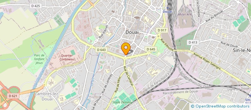 localisation de l'entreprise SCI DU PIED D ARGENT à DOUAI