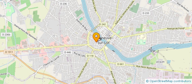 localisation de l'entreprise SCI DU PIED D'ARGENT  VILLENEUVE-SUR-LOT