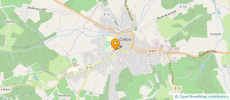 localisation de l'entreprise SCI DU PIN  CREON