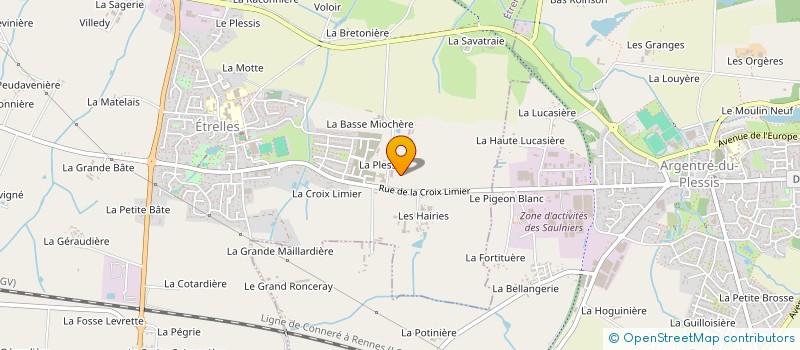 localisation de l'entreprise SCI DU PLAN D'EAU  ETRELLES