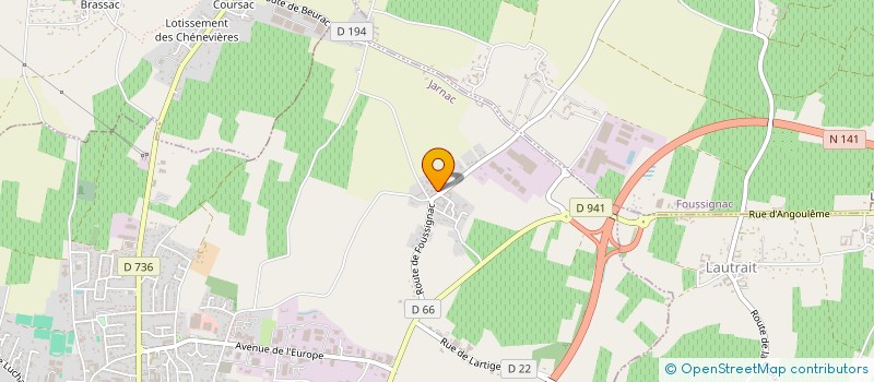 localisation de l'entreprise SCI DU PLANTIER à JARNAC