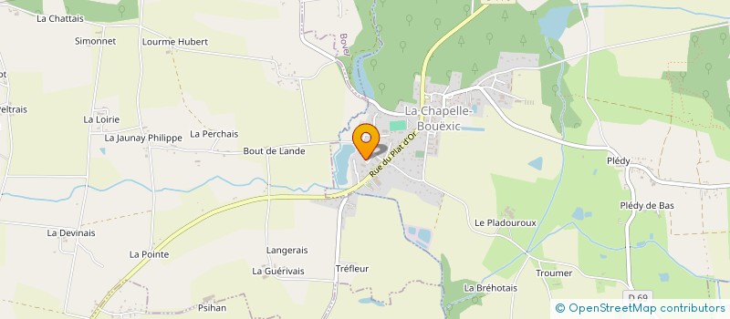 localisation de l'entreprise SCI DU PLAT D'OR  LA CHAPELLE-BOUEXIC