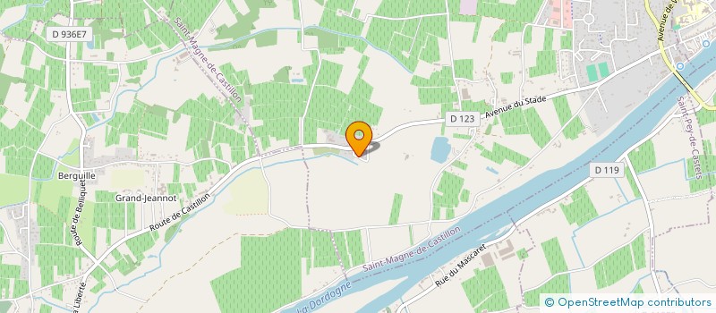 localisation de l'entreprise SCI DU PLATEAU  SAINT-MAGNE-DE-CASTILLON