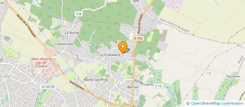 localisation de l'entreprise SCI DU PLATEAU à ROYAN