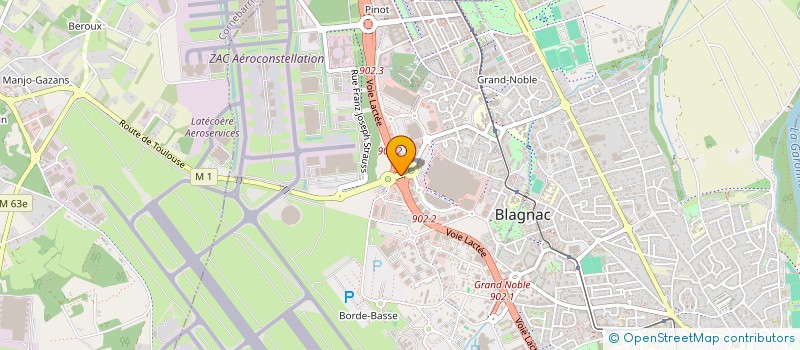 localisation de l'entreprise SCI DU PLATEAU à BLAGNAC