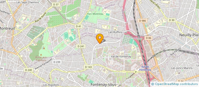 localisation de l'entreprise SCI DU PLATEAU à FONTENAY-SOUS-BOIS
