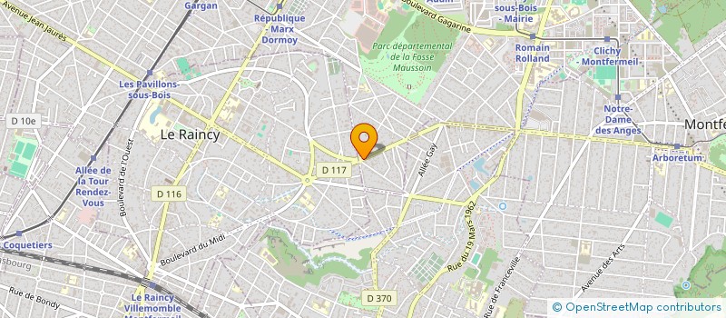 localisation de l'entreprise SCI DU PLATEAU à CLICHY-SOUS-BOIS