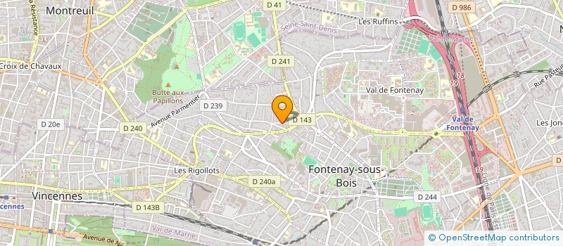 localisation de l'entreprise SCI DU PLATEAU  FONTENAY-SOUS-BOIS