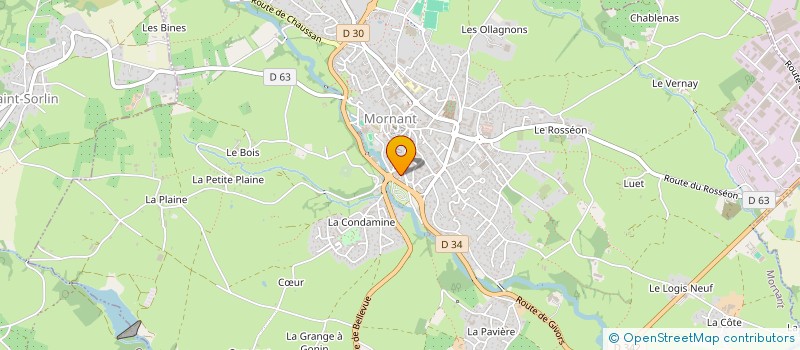 localisation de l'entreprise SCI DU PLATEAU  MORNANT