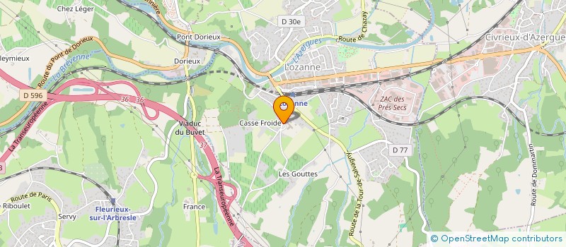 localisation de l'entreprise SCI DU PLATEAU  LOZANNE