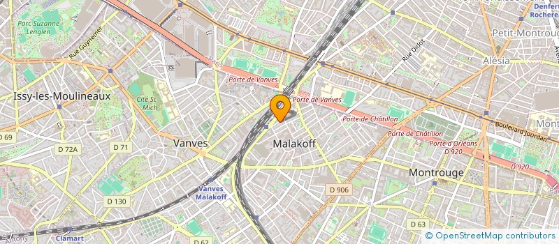 localisation de l'entreprise SCI DU PLESSIS  MALAKOFF