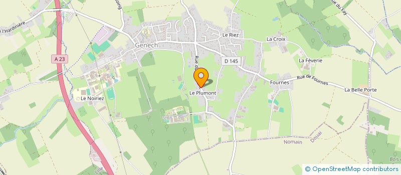 localisation de l'entreprise SCI DU PLUMONT  GENECH