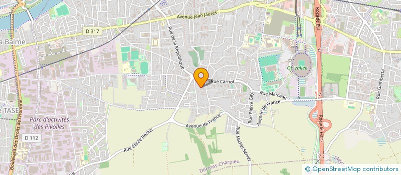 localisation de l'entreprise SCI DU POET  DECINES-CHARPIEU