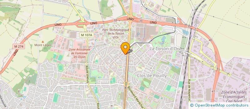 localisation de l'entreprise SCI DU POETE à DIJON