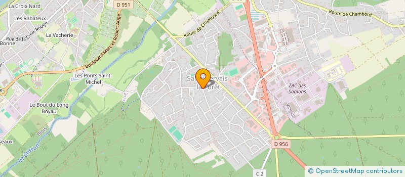 localisation de l'entreprise SCI DU POINT DU JOUR  SAINT-GERVAIS-LA-FORET