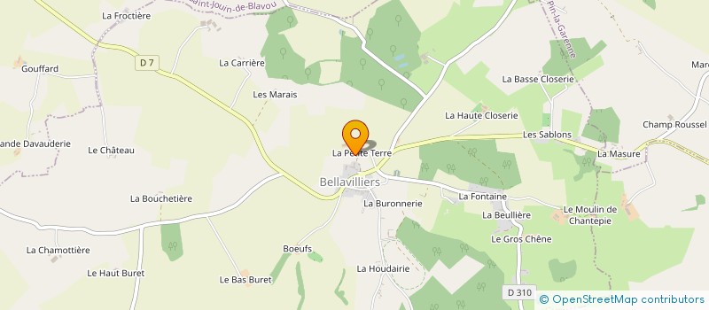 localisation de l'entreprise SCI DU POINT DU JOUR à BELLAVILLIERS