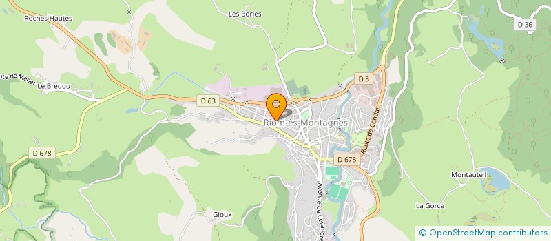 localisation de l'entreprise SCI DU POMMIER à RIOM-ES-MONTAGNES