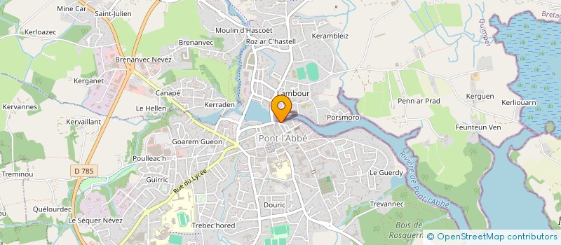 localisation de l'entreprise SCI DU PONANT  PONT-L'ABBE