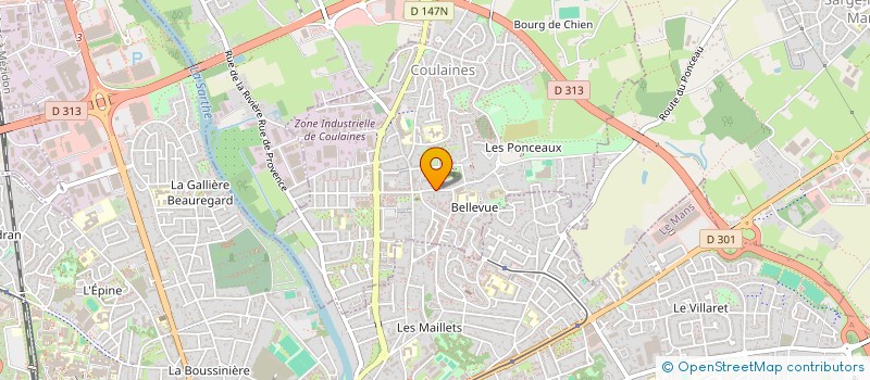 localisation de l'entreprise SCI DU PONCEAU  COULAINES