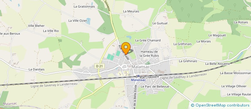 localisation de l'entreprise SCI DU PONT AUX TRIPES  MALANSAC