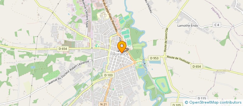 localisation de l'entreprise SCI DU PONT BLANCHI  FLEURANCE