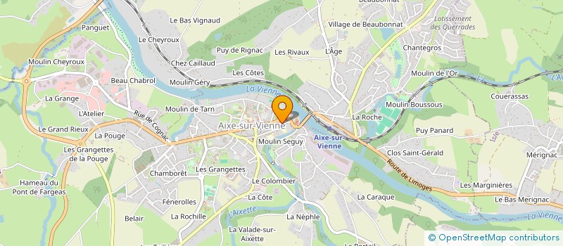 localisation de l'entreprise SCI DU PONT D'AIXE à AIXE-SUR-VIENNE