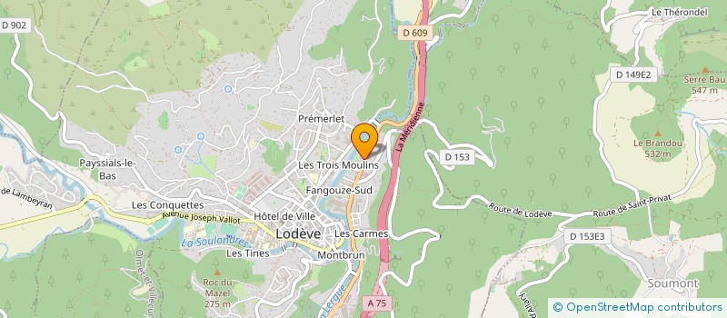 localisation de l'entreprise SCI DU PONT DE CELLES  LODEVE