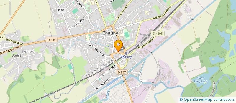 localisation de l'entreprise SCI DU PONT DE L OISE à CHAUNY