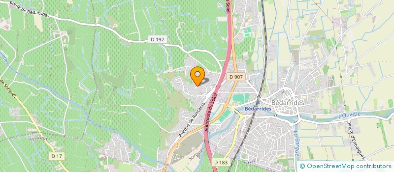 localisation de l'entreprise SCI DU PONT DE L'OUVEZE  BEDARRIDES