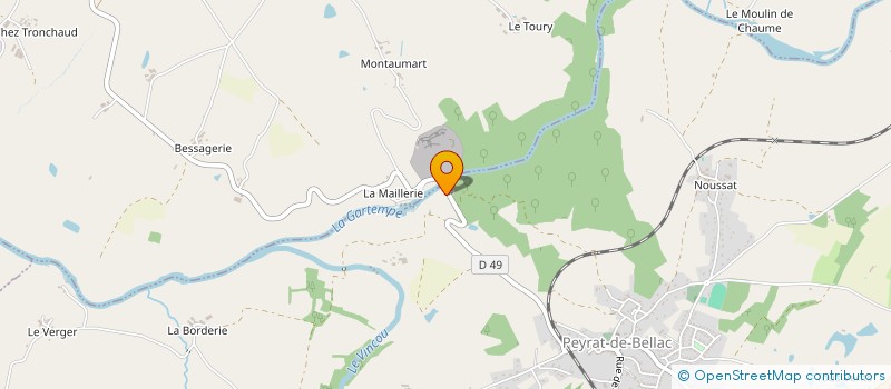 localisation de l'entreprise SCI DU PONT DE LANNAUD à PEYRAT-DE-BELLAC