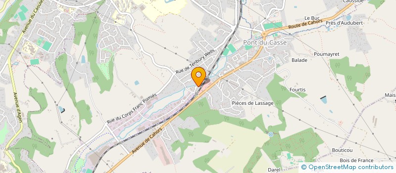 localisation de l'entreprise SCI DU PONT DE MALERE  PONT DU CASSE