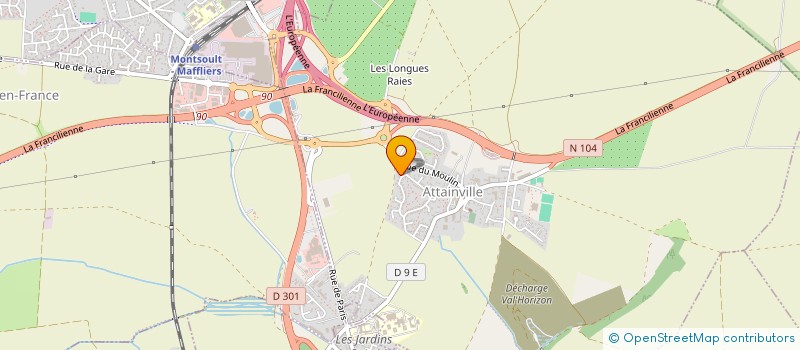 localisation de l'entreprise SCI DU PONT DE MONTSOULT  ATTAINVILLE