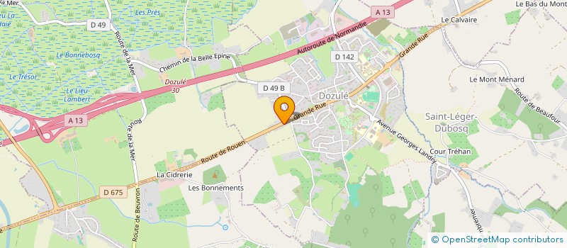 localisation de l'entreprise SCI DU PONT MOUSSE à DOZULE