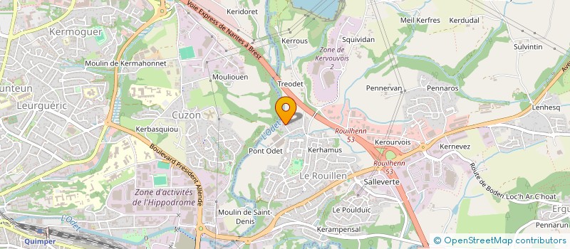 localisation de l'entreprise SCI DU PONT-ODET  ERGUE-GABERIC