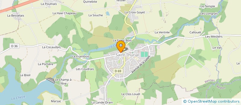 localisation de l'entreprise SCI DU PONT ROMAIN  SAINT-THURIAL