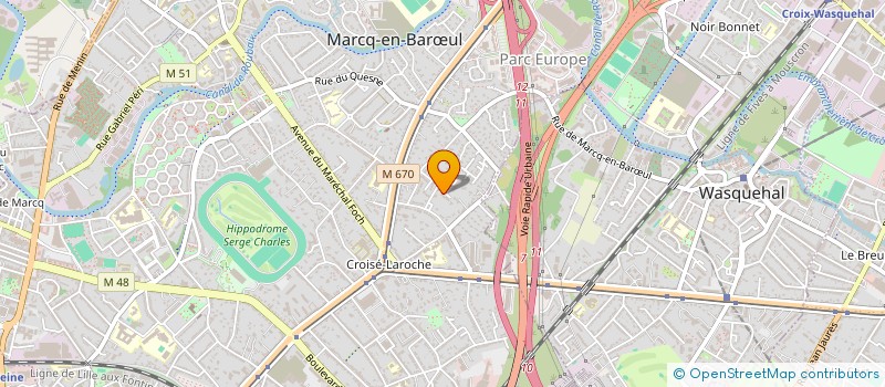 localisation de l'entreprise SCI DU PONT ROYAL à MARCQ-EN-BARŒUL