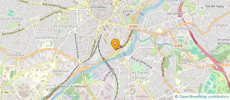localisation de l'entreprise SCI DU PONT SAINT MARTIAL à LIMOGES