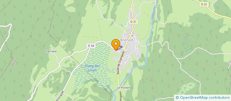 localisation de l'entreprise SCI DU PONTET  BRENOD