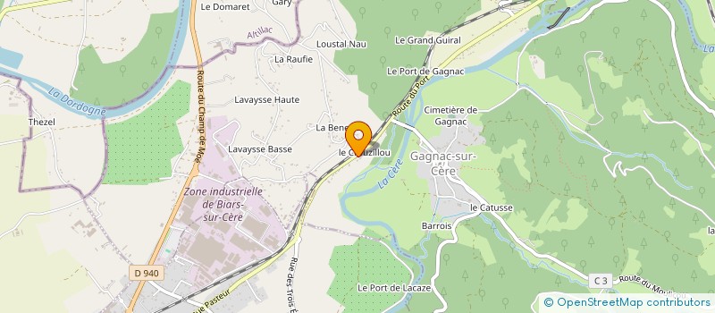 localisation de l'entreprise SCI DU PORT  GAGNAC SUR CERE