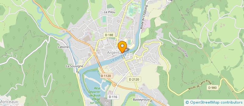localisation de l'entreprise SCI DU PORT SAULOU à ARGENTAT-SUR-DORDOGNE