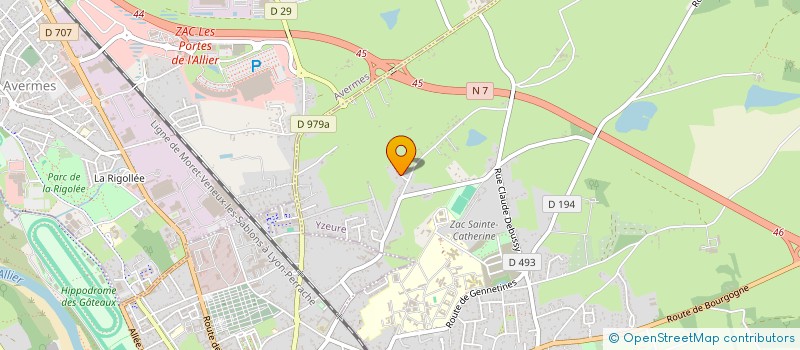 localisation de l'entreprise SCI DU PORTEAU  YZEURE