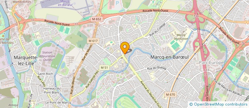 localisation de l'entreprise SCI DU POSEIDON 4 à MARCQ-EN-BARŒUL